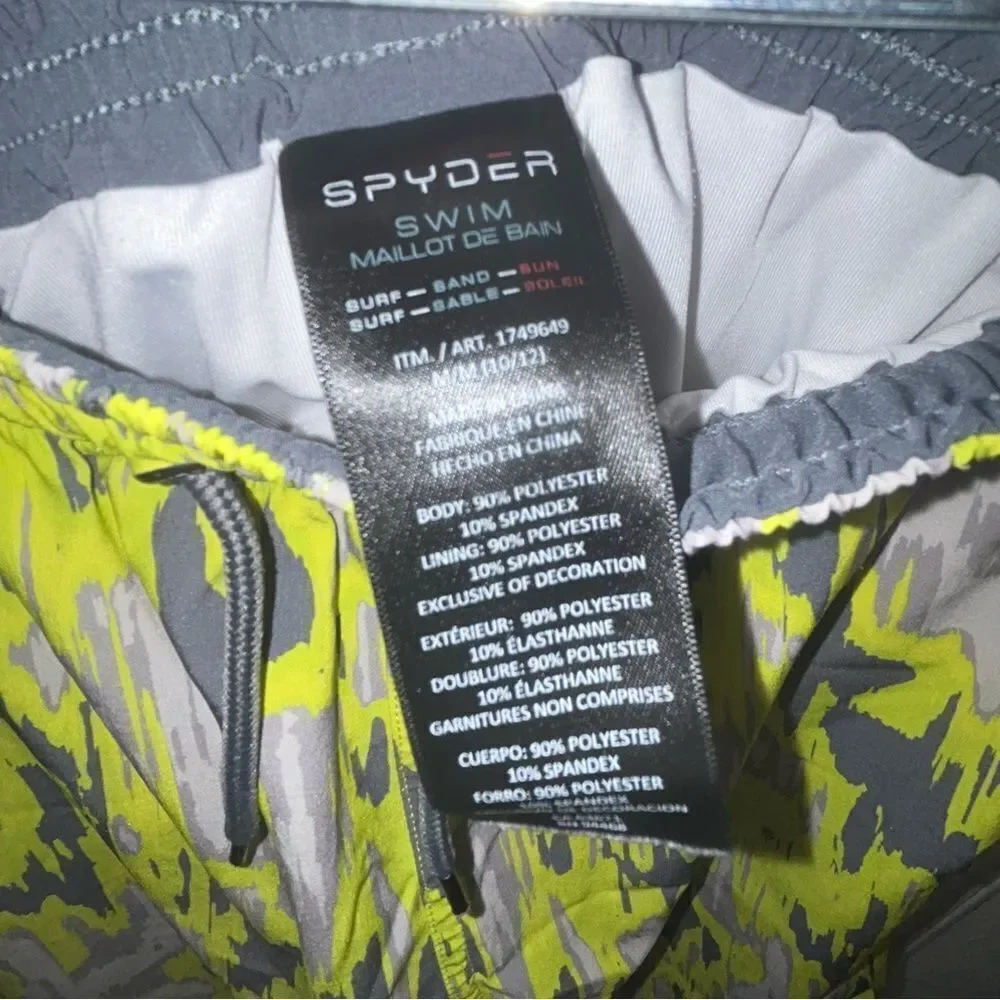 Spyder Swim Long Sleeve Shirt Pull On Elastic Waist Trunk Shorts